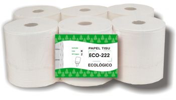 Papel Secamanos de Celulosa Ecologico 2 Capas 6 unidades ECO-222